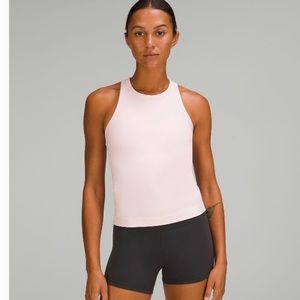 Lululemon align waist length racer back tank top sz 4 meadowsweet pink